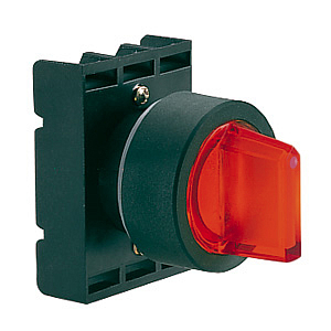 8 LP2T SL1214 Переключатель с подсветкой, пластиковый с короткой ручкой (с крепежным основанием), 2 положения без фиксации 0<1, красный