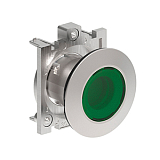 LPFBL103 Толкатель кнопки металлический d=30 мм с возможностью подсветки, утапливаемый, без фиксации, (без крепежного основания ..AU120M), цвет зеленый preview