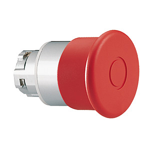 8 LM2T B6244 Толкатель грибовидной кнопки d=40 мм в металлическом корпусе, для простой остановки, с фиксацией, возврат оттягиванием, (без крепежного основания ..AU120), цвет красный