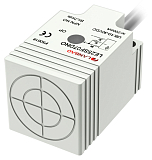 LE25SN10DNO Датчик индуктивный прямоугольный 25x25x39 мм, пластиковый корпус, чувствит. часть с торца, выход NPN НО, расст. сраб. Sn=10 мм, питание 10…30 VDC, 500 Гц, IP67, кабель 2 м