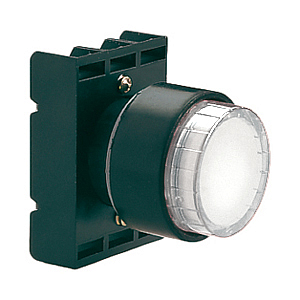 8 LP2T BL207 Толкатель кнопки в пластиковом корпусе, выступающий тип, с возможностью установки подсветки, без фиксации, (в комплекте с крепежным основанием ..AU120), цвет прозрачный