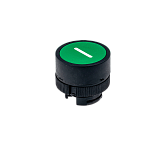 MTB2-EA331 Головка кнопки плоская с маркировкой, зеленый, знак "I", пласт.