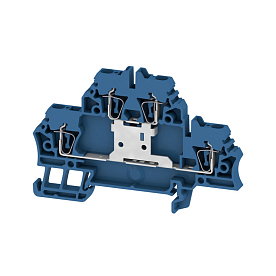 ZDK 2.5V BL Двухуровневая клемма, Пружинное соединение, 2.5 mm², 500 V, 20 A, синий
