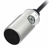 PSM-TM20DPB Оптический цилиндрический датчик на пересечении луча, M18, расст. сраб. до Sn=20м, медно-никелевый сплав, инфр. (850нм), (T-тип), выход PNP, реж. Работы на свет/на затемнение, питание 10...30VDC, IP67, кабель 2м / приемник preview