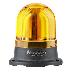 SNT-715-S-3 Сигнальный маяк 70 мм, куполовидный, монтаж на поверхность, постоянное свечение, Жёлтый, 24V/DC, IP65.