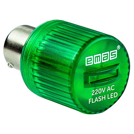 IKMF220Y Cтробоскоп FLESH, цоколь BA15S, для сигнальных колонн серии IK, зелёный цвет (EMAS)