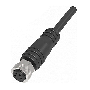 QE8-N4F5 Прямой разъем M8 4pin с кабелем 5м