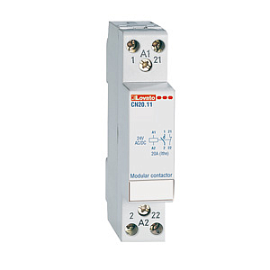 CN20 11 024 МОДУЛЬНЫЙ КОНТАКТОР 2-Х ПОЛЮС. 24V  20A AC1 (1НО+1НЗ)