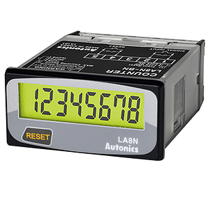 LA8N-BN-L Компактный счетчик с ЖК дисплеем (только индикация) с подсветкой, срок службы встроенной батареи 3VDC 7 лет, режим работы - прямой счет, обратный; IP66, вход работает - на замыкание контактов. (Без Напряжения)