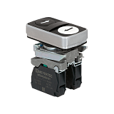 MTB4-BL3512 Кнопка двойная плоская, черная/белая, маркировка "стрелки влево-вправо", 2NO, IP65, металл