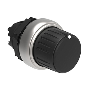 LPCS432 Переключатель пластиковый с круглой ручкой (без крепежного основания ..AU120), 3 положения: слева - без фиксации, справа с фиксацией 1>0-2