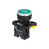 MTB2-EA31541 Кнопка плоская зеленая, маркировка "II", 1NO, IP54, пластик