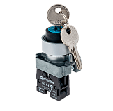 MTB2-BGZ112 Переключатель с ключом, черный, 2 полож. 1NO, фикс., 1 выемки, мет.