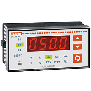 DMK 16 R1 3-х фазный мультиметр с релейным выходом. LED дисплей. установка на дверь, размер 96х48 мм.