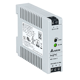 DRS-5V30W1NZ Блок питания импульсный Sync, 15W, 3А, 85 - 264VAC (120 - 375VDC) / 5VDC, DIN35, винт.клеммы, пл.корпус, ширина 21 мм