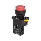 MTB2-EW34621 Кнопка красная с подсветкой, 1NС, 24V AC/DC, IP54, пластик