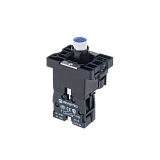 MTB2-EW616 Основание с модулем подсветки, 1NO блок-контакт, синий, 24V AC/DC, пласт.