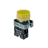 MTB2-BPZ115 Кнопка в кожухе, желтая, 1NO, мет.