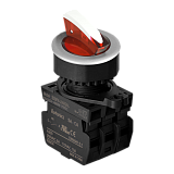 S3SFN-L7KR2ADM Переключатель "клюв" с подсветкой, короткая ручка Shark, 3-х позиционный, красный