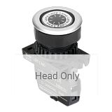 L3RF-L3W Круглая плоская сигнальная лампа, утопленная, цвет белый, диаметр 30 мм (БЕЗ блока ПОДСВЕТКИ)