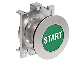 LPFB1163 Толкатель кнопки металлический d=30 мм, с тонким профилем, утапливаемый, без фиксации, цвет зеленый, (без крепежного основания LPXAU 120M) символ START preview