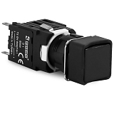 D100KDH Кнопка нажимная, возвратная, квадратная, чёрная (1НО) preview