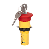 MTB8-ES142 Кнопка грибовидная красная с ключом, c фиксацией, 1 выемка, Ø 40 мм, 1NC, IP65, пластик