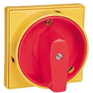 GX A01H РУКОЯТКА С ЗАМКОМ ЖЕЛТАЯ/КРАСНАЯ 65x65mm (GX16H-GX20H) fissaggio 2 viti