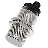 CR30CF10ATC-E2 Емкостной датчик цилиндрический, M30 мм, 2-х проводной, медно-никелевый сплав, заподлицо, НЗ, регул. чувствит., расст. сраб. Sn=15 мм, питание 20…250VAC, 15Гц, IP67, разъём М12 4pin preview