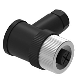 QE12-N4G Разъем угловой M12, 4pin, мама (гнездо), медно-никелевый сплав + PVC; А-кодирование, Imax-4A, 250VAC/DC, IP67, -40˚С…85˚С, под кабель 4...6мм, винтовые зажимы preview