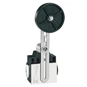 KNF3L02 Концевой выключатель, регулируемый рычаг с резиновым роликом, 2 боковых входа 2NC