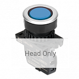 L3RFU-L3B Круглая плоская сигнальная лампа, утопленная, цвет Синий, без текста по кругу, диаметр 30 мм (БЕЗ блока ПОДСВЕТКИ)