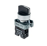 MTB2-BDZ112 Переключатель, короткая ручка, черный, 2 положения, 1NO, с фиксацией, металл