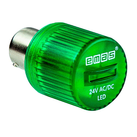 IKML024Y Светодиод LED, цоколь BA15S, для сигнальных колонн серии IK, зелёный цвет (EMAS)