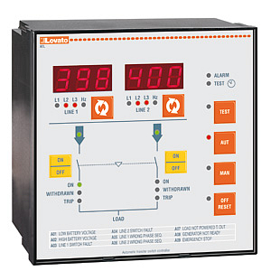 ATL 30 A240 (снят с производства - замена ему на ATL800)     Контроллер управления АВР с RS232 и RS485,2 выхода управления,двойное питание,размер(144х144)