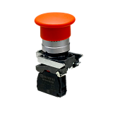 MTB4-BC42 Кнопка грибовидная красная, 40 мм, пружиный возврат, 1NС, IP65, металл