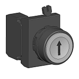 CM100DBOD Кнопка нажимная круглая белая (1НО), маркировка вертикальная стрелка preview
