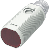 PSS-YC10DNBR-E2 Оптический датчик диффузного типа, функция BGS, корпус M18, пластик, красный светодиод (660 нм), выход NPN, режим работы: на свет/на затемнение, расстояние Sn=10 см, (D-тип), разъём М12 4-pin