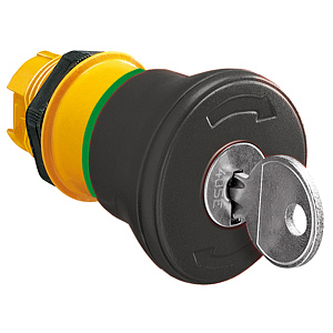 LPCB6842R458A Грибовидная кнопка, без монт. переходника, 40 мм, цвет черный