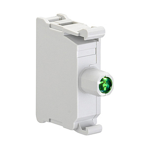 LPXLFE3 Светодиодный индикатор с мигающим свечением, с полной защитой от повыш. напряжения, для серии LP..., с винт. клеммами, питание 85…140V AC, цвет зеленый