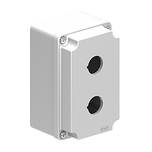 LPZM2A8 Корпус для пультов управления на 2 кнопки d=22 мм, металл, серый, 80х130х73 мм