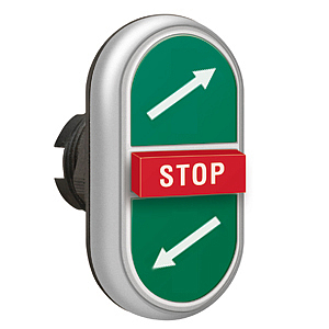 LPCB7375 Тройная кнопка нажатия, с крепежным основанием, пружинный возврат