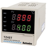 TZ4ST-12R Температурный контроллер c PID-регулятором и 2-мя дисплеями, клеммный тип, питание 24VAC/24-48VDC , 1 аварийный выход, 1 -выход реле 3А, 250VAC
